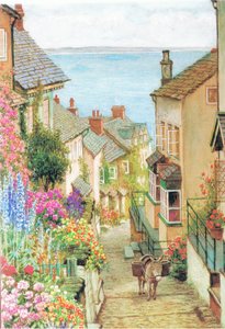 Clovelly, bron onbekend door William Affleck Carruthers